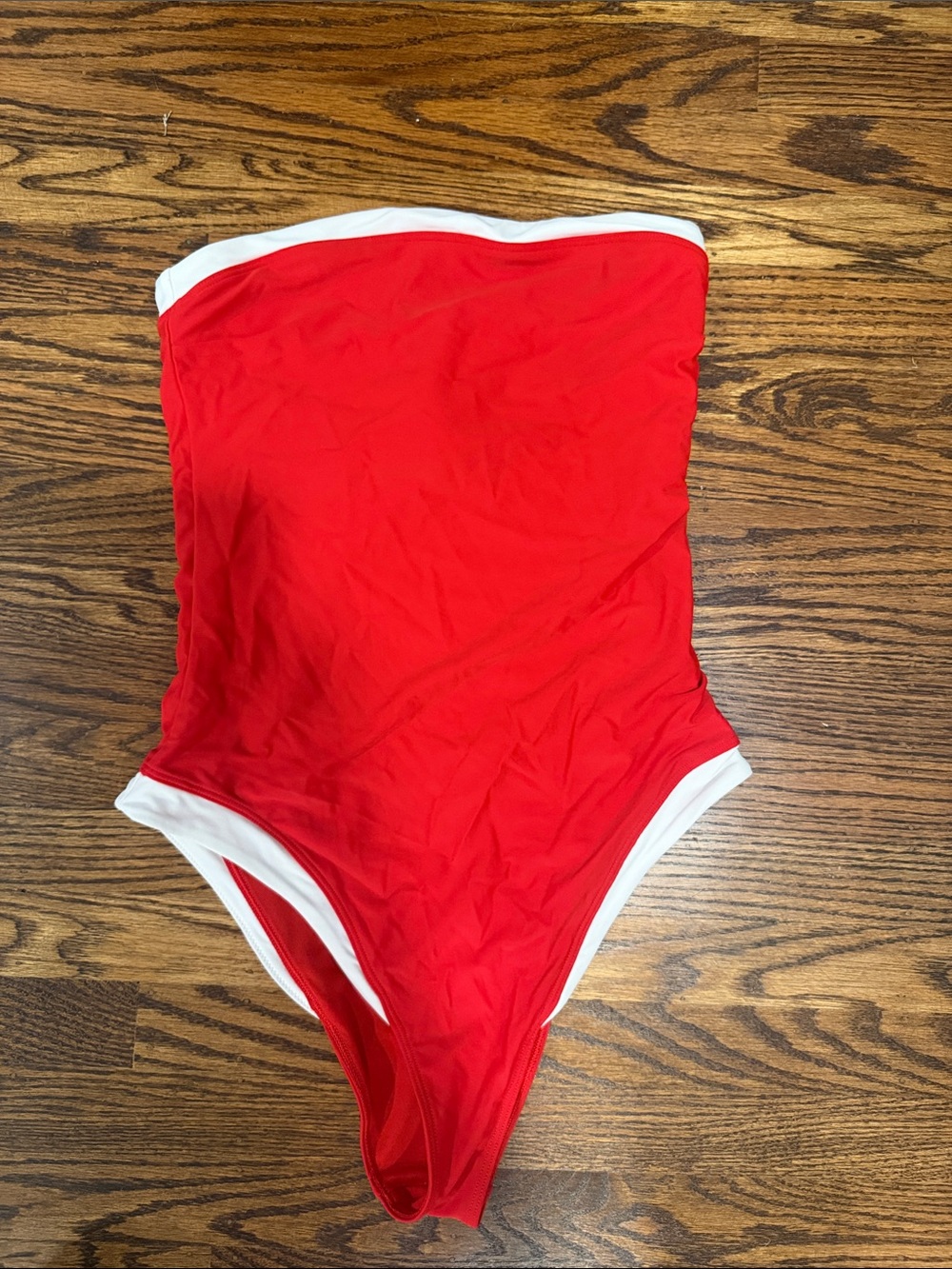 Red Strapless Women’s One-Piece Swimsuit by Abercrombie